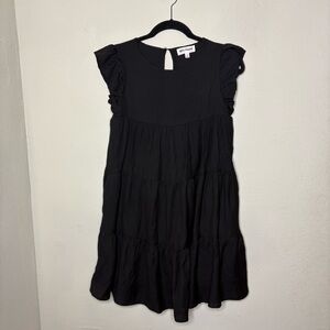 After Market Black Keyhole Neck Babydoll Style Dress XS